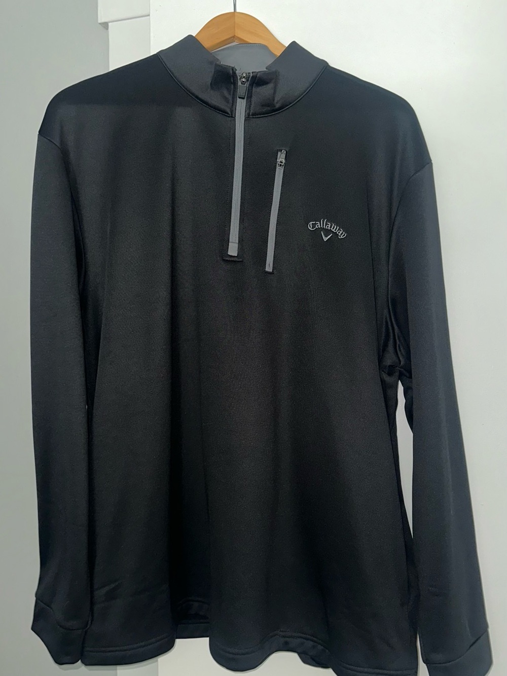 Callaway Black and Gray Quarter-Zip Pullover